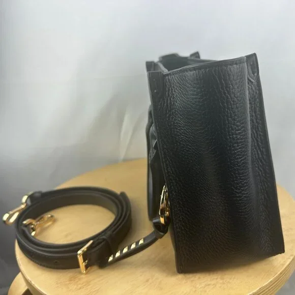 Michael Kors Small Black Pebbled Leather Kris Satchel - Picture 16 of 16